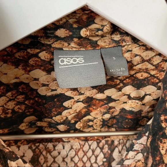 Asos snake print button up blouse S - Picture 3 of 5